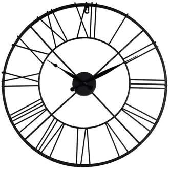 Klok Boston zwart - ø57 cm