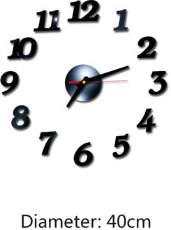 Klok Horloge 3d Wandklokken Diy Acryl Spiegel Stickers Home Decoratie Woonkamer Quartz Naald