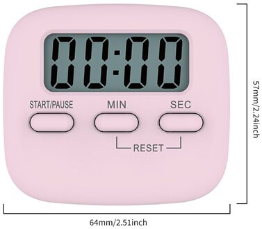 Klok Levert Gereedschap Slaap Stopwatch Klok Keuken Koken Countdown Alarm Timer Magnetische Digitale Timer Slaap Roze