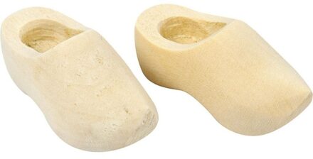 Klompjes mini - 12x - hout - 4 cm - hobby of decoratie - knutselen