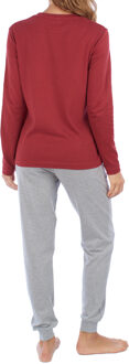 KLP1 dames winterpyjama met lange mouwen Bordeaux - XL