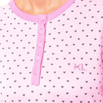 KLP1 dames winterpyjama met lange mouwen - maat Roze