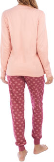 KLP1 dames winterpyjama met lange mouwen Roze - 2XL