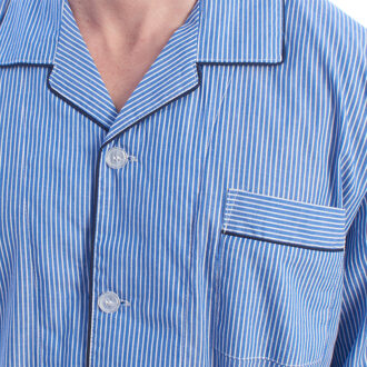 KLP5 mannen poplin stijl pyjama's Blauw