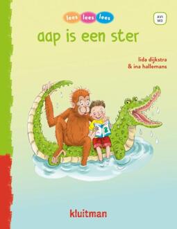 Kluitman Uitgeverij Kluitman Lees lees lees aap is een ster (AVI-M3)