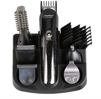 KM-600 Oplaadbare Tondeuse Professionele 6 in 1 Haar Trimmer Scheerapparaat Neus Baard Trimmer Mannen Styling Tools