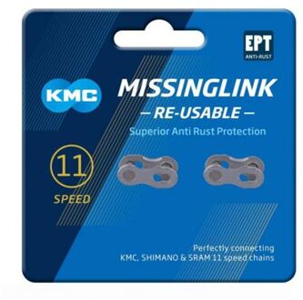 KMC Missing Link 11 Speed Zilver 2 sets - 2 Sets - Bulk verpakking