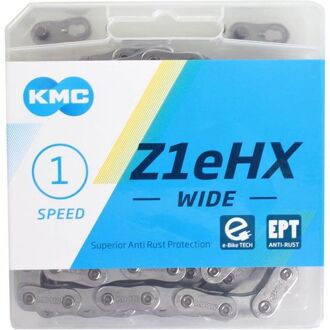 KMC Wide Ept Bicycle Lock Z1ehx, 112s, 9.2mm, Zilver