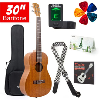 Kmise Baritone Ukulele 30 Inch Mahogany Ukelele Uke 4 String Hawaii Guitar
