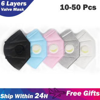 KN95 FFP2 Face Mask Anti PM2.5 Dust Masks JINJIANG mask valve mask ship Six- layers of protection маска для лица защитная