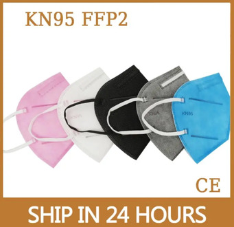 KN95 FFP2 Mask Respirator ffp3 Face Masks 5 Layer Multicolor Protection Mascarillas Anti-dust Black/Gray/Pink/Blue In Stock