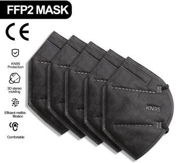 KN95 FFP2mask Reusable Masks Mascarillas Black Mondkapjes KN95 Spain Mondmasker Mascarilla-ffp2 Respiratory Mask Safty Masker