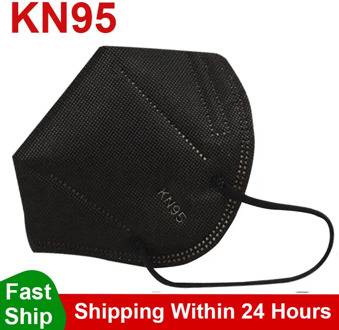 KN95 Masks 95% Filtration FFP2 Black mascarilla kn95 Mask 5-lay Soft Breathable Non-woven pollution Carbon Filter Dust Masks