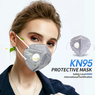 KN95 Mouth Face Mask FPP2 Mask Reusable 5-Lay Filter Valve Unisex Outdoor Protective Face Masks Breathing FPP2 Mascarillas