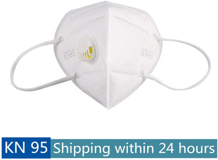 KN95 White Face Mask Respirator Mask 5 Layers Protection Anti-dust Face Mask with Breathing Valve Mascarillas Máscara Maschera