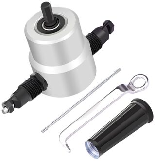 Knabbelen Metalen Snijden Double Head Gezinsblad Nibbler Saw Cutter Tool Boor Attachment Gratis Snijgereedschap Nibbler Plaatwerk Gesneden #25