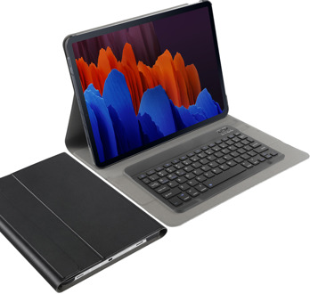 Knaldeals.com Galaxy Tab S7 Plus / S7 FE Hoes met toetsenbord - QWERTY Layout - Premium Bluetooth Keyboard Cover - Zwart - Uitneembaar Toetsenbord