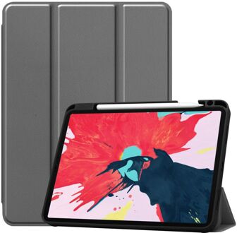 Knaldeals.com Smart Tri-Fold Case met Pen Houder voor Apple iPad Pro 11 2020 - grijs