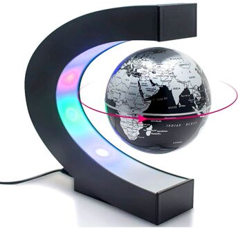 Knaldeals.com Zwevende Wereldbol - Magnetisch Draaibaar - Bureau Accessoire Met LED verlichting