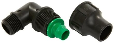 knie, klem x buitendraad, 16 mm x ½", set à 2 stuks