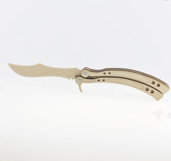 Knife butterfly under the painting