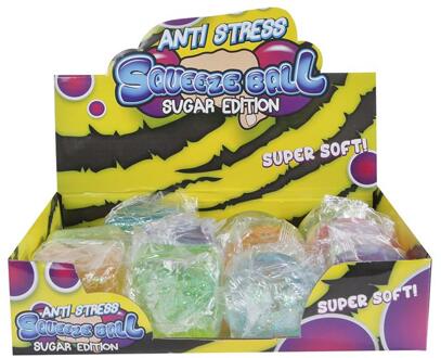 Knijp bal en vierkant met suikergel 6cm verschillende