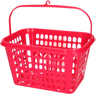 Knijpermandje - fuchsia roze - 20x25x14 cm - wasknijper mandje - kunststof