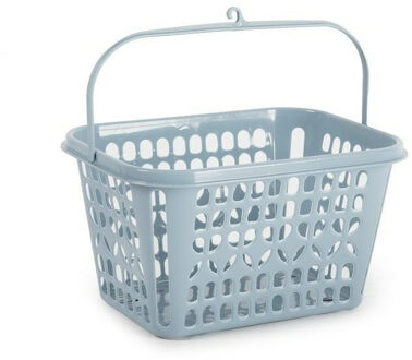 Knijpermandje - ijsblauw - 20x25x14 cm - wasknijper mandje - kunststof