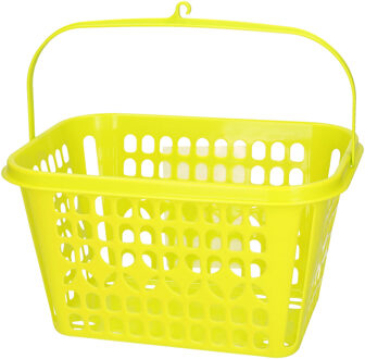 Knijpermandje - lime groen - 20x25x14 cm - wasknijper mandje - kunststof