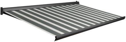 Knikarmscherm F10 - Antraciet - Doek D408 - Handmatig - Uv-bestendig - 400x300cm