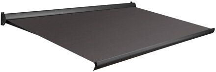 Knikarmscherm F10 Manueel Ral7016 Donker Grijs Doek D365 350x300cm