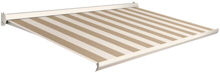 Knikarmscherm F10 Manueel Ral9001 Beige Creme Doek D513 450x250cm
