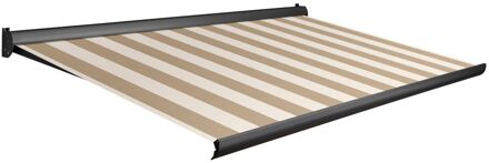 Knikarmscherm F10 Motor Schakelaar Ral7016 Beige Creme Doek D513 450x250cm
