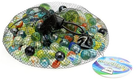 Knikker Odysseus 1000gr. in net