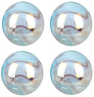 Knikkers - 4x stuks - Witte tijger bollebust - 42 mm - speelgoed