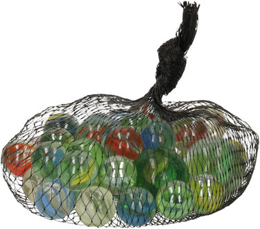 Knikkers transparant met gekleurd oog 80x stuks