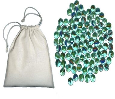 Knikkerzak met 95 knikkers speelgoed set - Buitenspeelgoed buitenspelen - knikkeren Multi