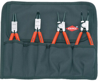 Knipex 00 19 56 Precisie-borgveertang set Geschikt voor borgringen Binnen- en buitenringen 19-60 mm 19-60 mm Puntvorm Recht, 90° haaks