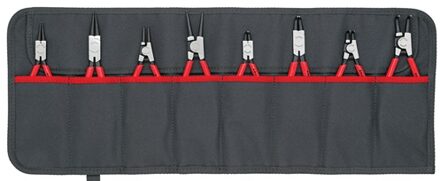 Knipex 00 19 58 V01 Precisie-borgveertang set Geschikt voor borgringen Binnen- en buitenringen 12-25 mm, 19-60 mm 10-25 mm, 19-60 mm Puntvorm Recht, 90° haaks