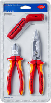 Knipex 00 31 30 BK V01 Elektro-Installatieset Tangenset