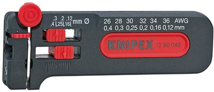 Knipex 12 80 040 SB Draadstripper Geschikt voor CU-kabel 0.12 tot 0.4 mm