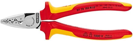 Knipex 97 78 180 Krimptang Adereindhulzen 0.25 tot 16 mm²