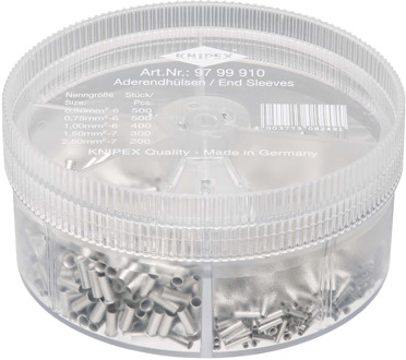 Knipex 97 99 910 Knipex Adereindhuls assortiment Ongeïsoleerd 1900 stuks
