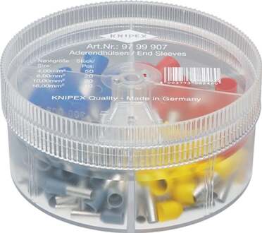 Knipex Assortimentsbox | 100-delig 4,0-16,00 mm² kunststof box | 1 stuk - 97 99 907 - 97 99 907