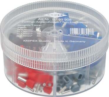 Knipex Assortimentsbox | 200-delig 2 x 0,75 | 1 stuk - 97 99 908 - 97 99 908