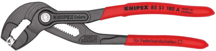 Knipex Bandveerklemtang | 180 mm Lengte | Anti-Slip | Kunststof Bekleed | Grijs Geatramenteerd - 85 51 180 A SB