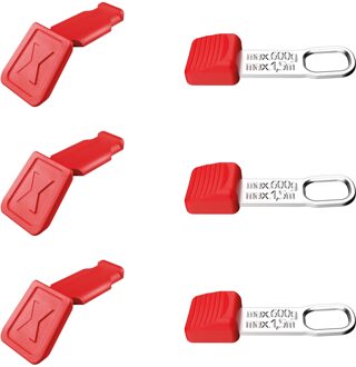 Knipex CC en TT Clips | rood | 3 stuks van elk - 00 63 06 TCR