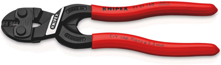 Knipex CoBolt® S compacte boutensnijtang met snijuitsparing | Kunststof bekleed | Zwart geatramenteerd | Lengte 160 mm - 71 31 160 SB