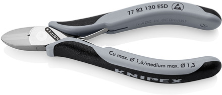 Knipex Elektronica-Zijsnijtangen ESD | 130 mm Lengte | Doorgestoken Scharnier | Meer-Componentengrepen - 77 82 130 ESD