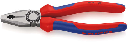 Knipex Kombitang | Meer-componentengrepen | Zwart geatramenteerd | Lengte 180 mm | Zelfbedieningskaart/blister - 03 02 180 SB